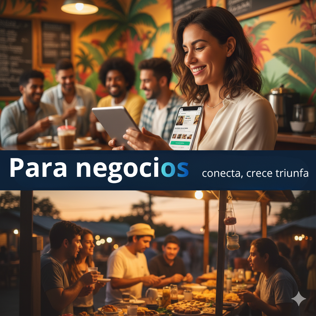 Dueño de negocio usando la app Guía 507